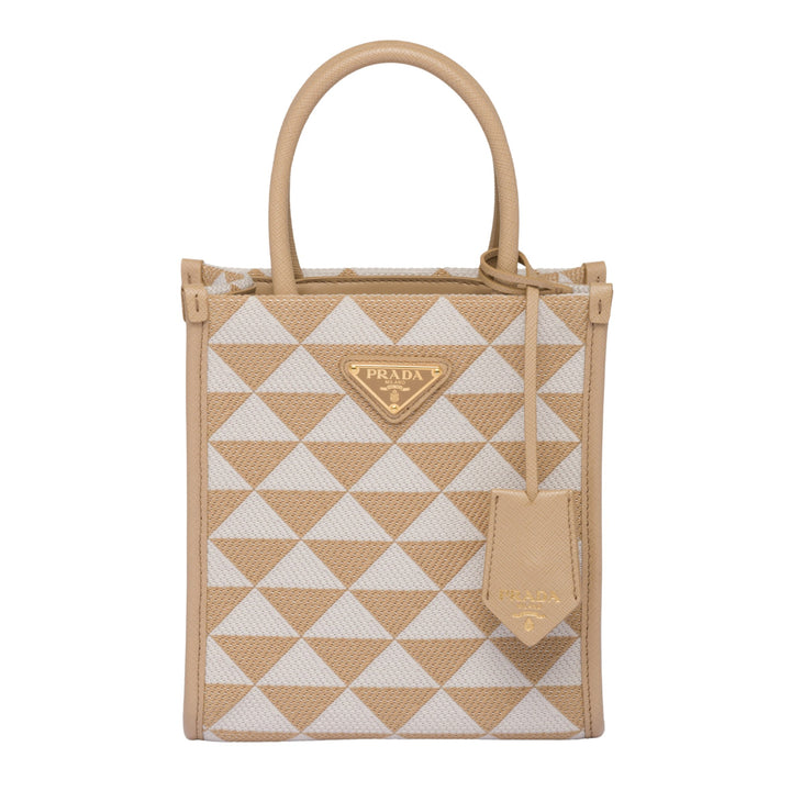 Prada Prada Symbole Embroidered Fabric Mini Bag