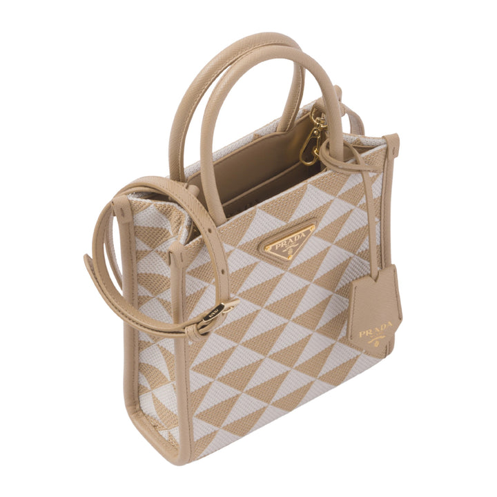 Prada Prada Symbole Embroidered Fabric Mini Bag