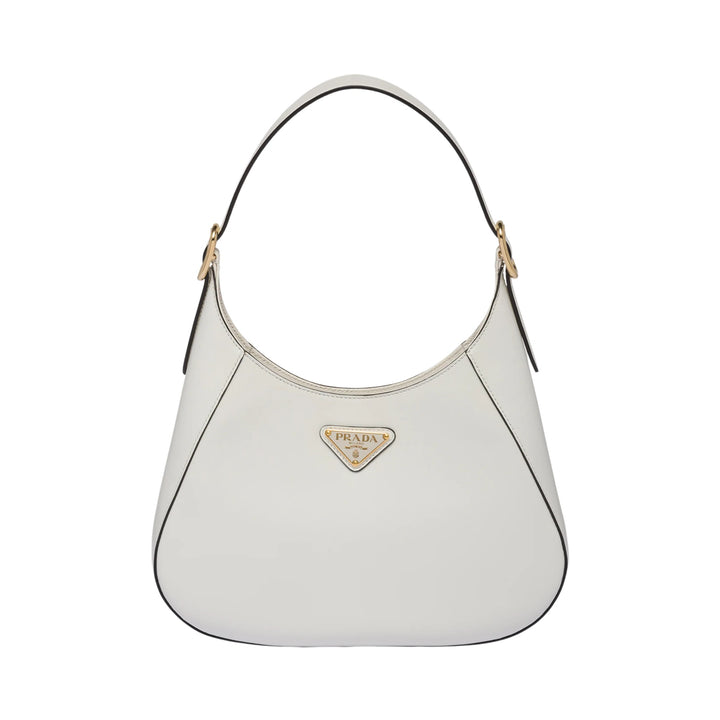 Prada White Leather Shoulder Bag