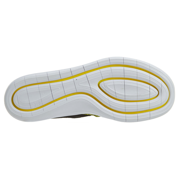 Nike Air Sockracer Flyknit Black White-Yellow Strike (Women's)