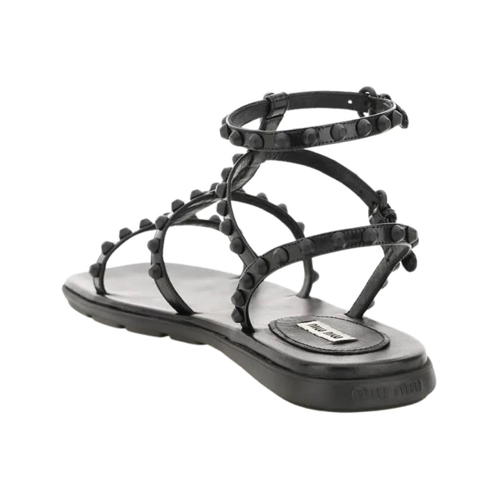 Miu Miu Leather Gladiator Sandals Womens Style : 5x735d_ulw